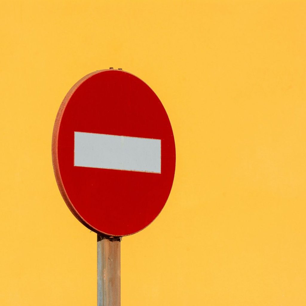 do not enter sign