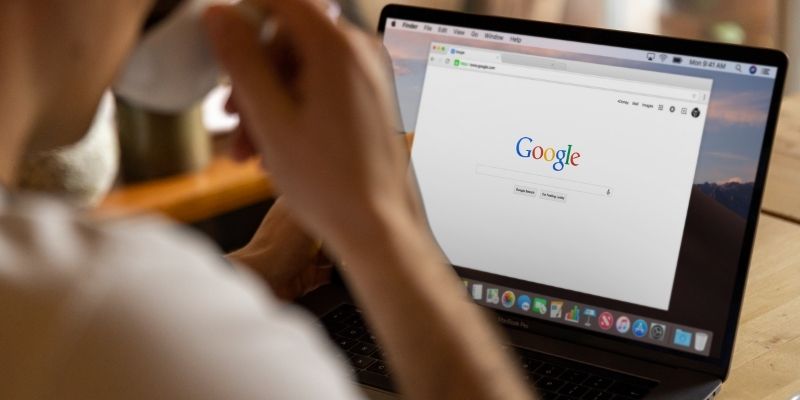 google on a laptop